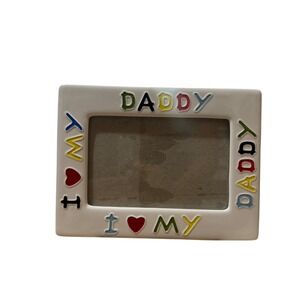 I Love My Daddy Vintage 90s Ceramic White 6x4 picture frame